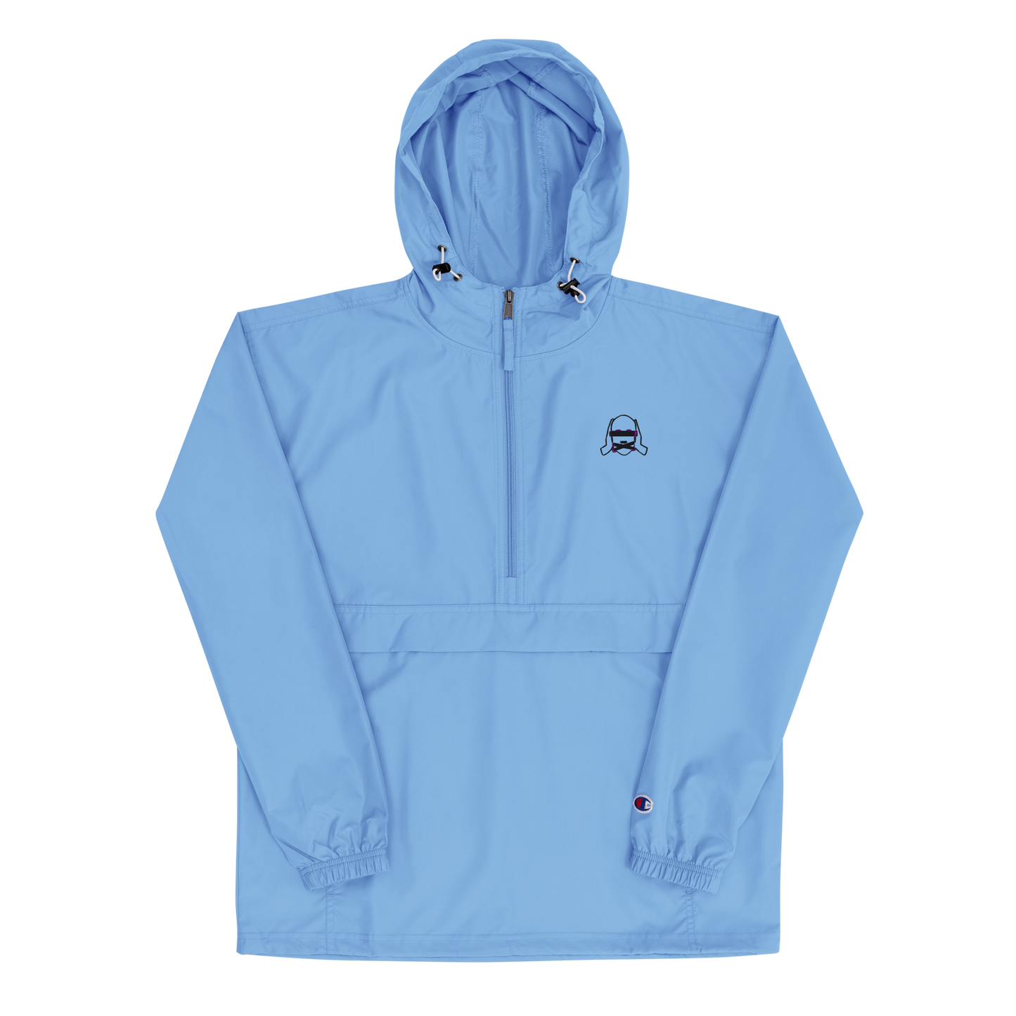 Embroidered Champion Packable Jacket - Carolina Blue