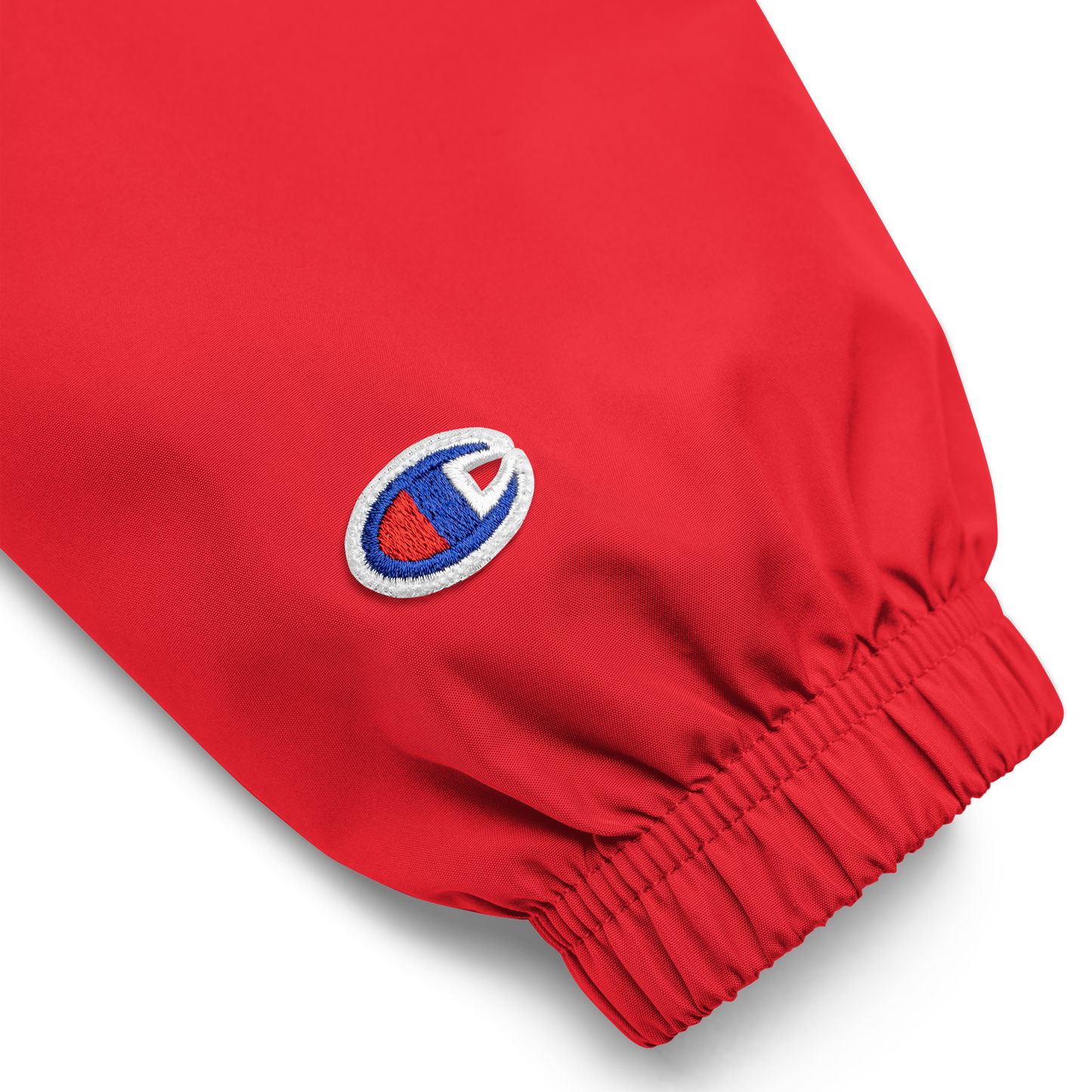 FBN Embroidered Champion Packable Jacket - Bulls Red