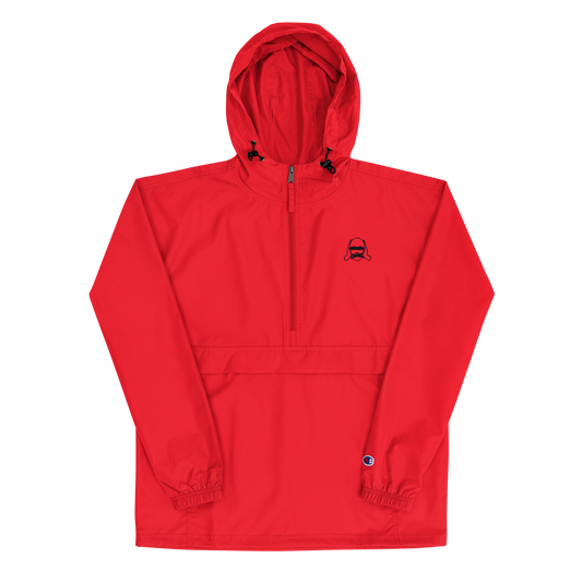 FBN Embroidered Champion Packable Jacket - Bulls Red